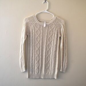 3/ $25 S- p.s. White Cream Knit 3/4 Sleeve Women's Sweater